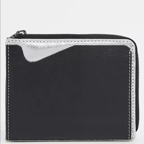 Urbancode leather travel wallet black and silver - Picture 2 of 5